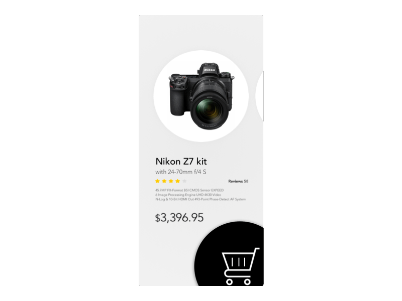 Daily UI challenge: shopping cart