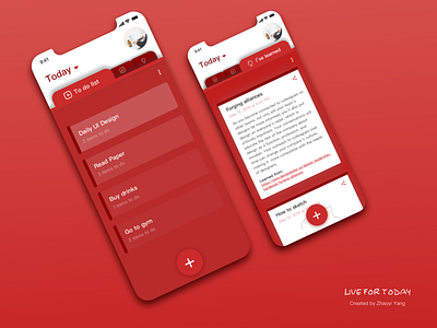 Daily UI challenge: Notes Widget app dailyui design ui ux