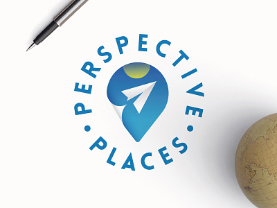 Perspective Places adventure airplane branding dailylogo dailylogochallenge design explore graphic design illustration lettering logo logodesign logos logotype paper airplane paper art travel travel agency typography vector