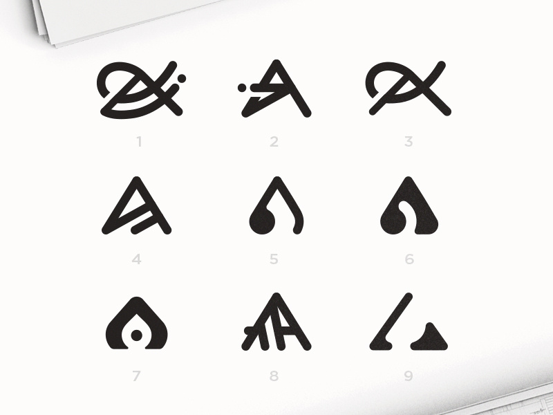 Letter "A" Exploration abstract logo vector lettermark logo design dailylogochallenge logotype design alphabet typography alphabet logo icon branding logodesign dailylogo typography logo lettering