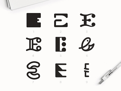 Letter "E" Exploration by Todd Parker on Dribbble