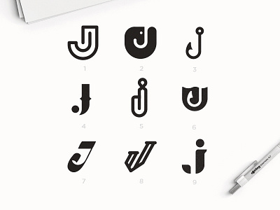 Letter "J" Explorations branding dailylogo dailylogochallenge design lettering logo logodesign logotype typography vector