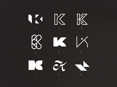 Letter "K" Explorations alphabet typography branding dailylogo dailylogochallenge design lettering logo logodesign typography vector