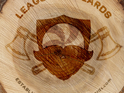 Classy lumberjacks use coasters. coaster league of beards lumberjacks merchandise woodcut