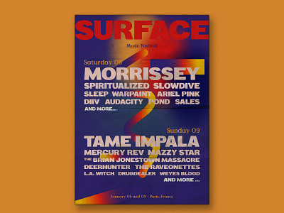 SURFACE - Poster design design editorial editorial art editorial design example flyer graphic design grapicdesign music festival poster