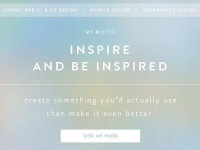 Christine Niebuhr's Motto creatively christine mobile design responsive design web ui design web ux design