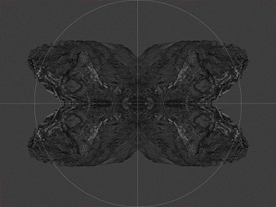 szenes coal experimental geometric design illustration mirroring rock visual exploration