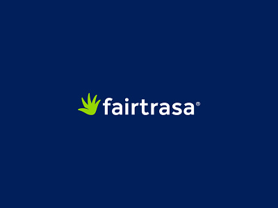 fairtrasa logo branding effra emblem fair fairtrade fairtrasa highfive leaf logo logo design logotype palm sign