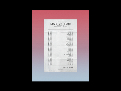 LOVE ON TOUR 2021. art artwork cover design graphic design graphicdesign photoshop photoshop art photoshop artwork poster poster art poster design typography