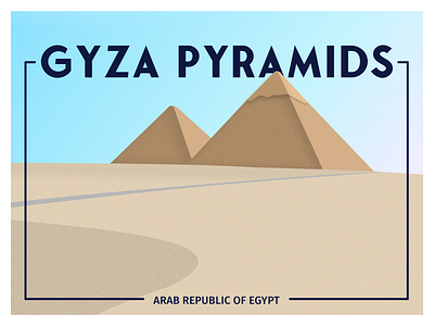 Gyza design illustration pyramid travel ui