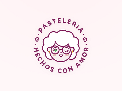 Made with love brand designer granny graphicdesign logodesign logotype pink