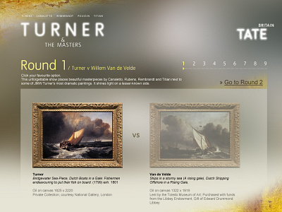 Turner & The Masters for TATE Britain arnimedia branding client insight cms design identity illustration tate turner web design website concept