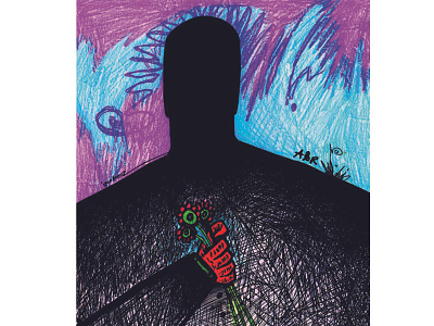 The Mr. Dark Flowers art art work collection series color pencils freelancer graphic novel horror horror art illustrating illustration jrchávez mix media no vectors pen ink watercolor