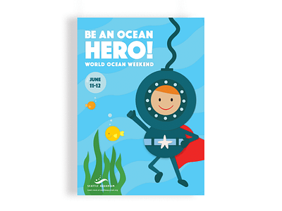 Seattle Aquarium Poster childrens illustration illustration illustrator poster poster art poster design vector