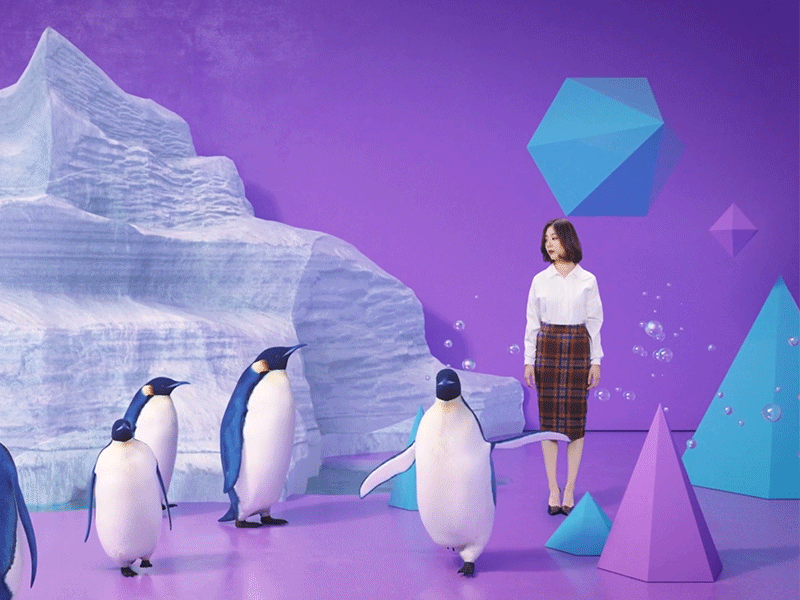 SEA LIFE Busan Aquarium 3d advertising animation aquarium cf design geometric graphicdesign helixd illustration motiongraphics object penguin sea sealife