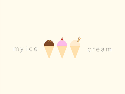 ice cream logo affinity designer digital flat graphic design ice cream ice cream cone icon illustration logo minimalism minimalist logo simplistic ui