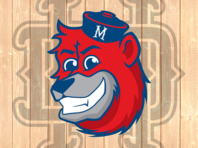 Sports Mascot baseball bear logo mascot