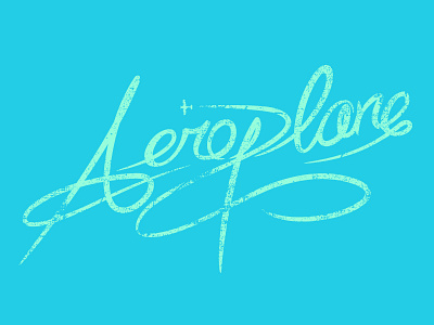 Aeroplane airplane custom type design flourish graphic design script typography