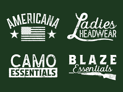 Outdoor Sports Catalog graphics 2 americana camo hunting texture type typography