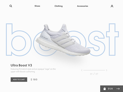 Boost Concept branding concept design graphic deisgn shoes sketch typography ui website