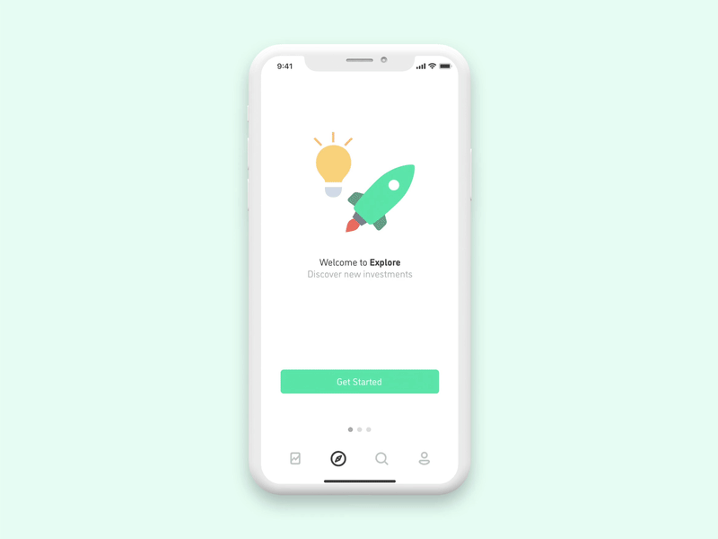 Robinhood Redesign: Explore animation app case study concept discovery mobile mock ups product design prototype redesign robinhood ui