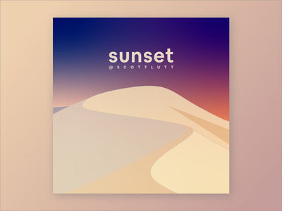 Sunset design graphic deisgn illustration music spotify vector visual design