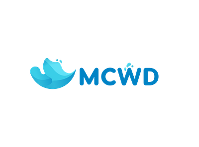 MCWD Logo Design aqua branding illustration logo photoshop ui ux wave