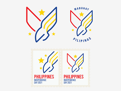 Mabuhay Pilipinas adobe illustrator brading branding independenceday logo philippines pilipinas stamps sticker