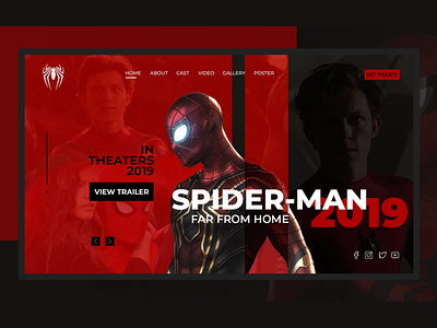 Spider-Man: Far From Home Web Design adobe illustrator adobe photoshop web design