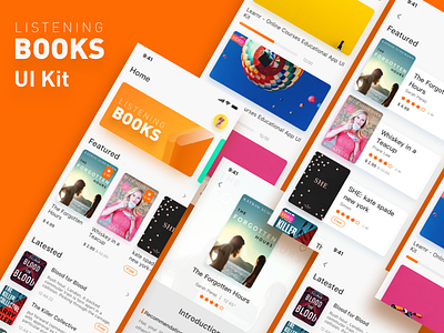 Listening to books UI Kit book book app listen