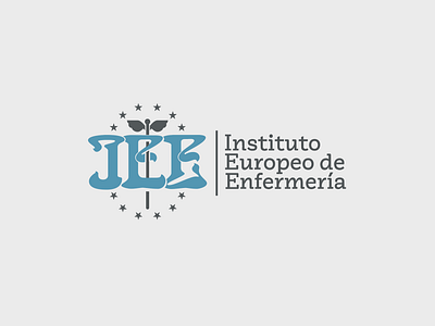 Logo Instituto Europeo de Enfermería branding design logo type typography vector