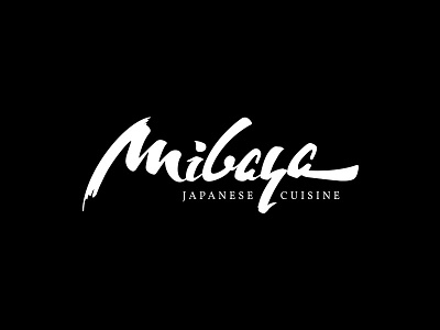 Mibaya Japanese Restaurant brand brush custom font identity japanese lettering logo logotype scrip typeface typography