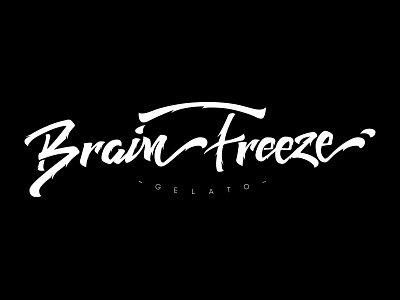 Brain Freeze brain brand brush custom font freeze identity lettering logo logotype script typeface typography