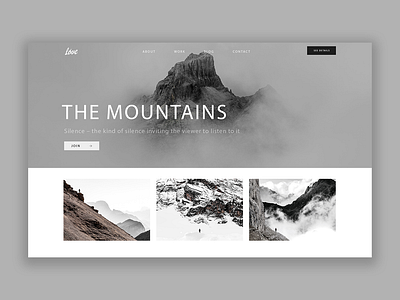 Silence of the mountains ui web