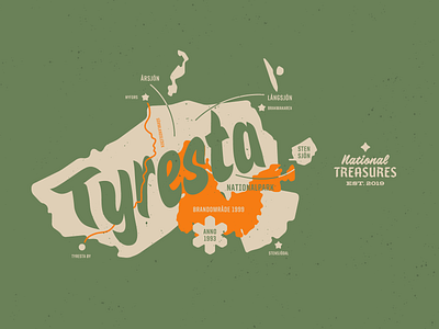National Treasures - Tyresta National Park (Map Mode) illustration national park national treasures sweden tyresta
