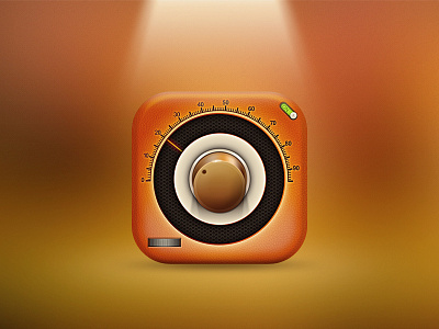 Radio App ICON icon orange radio