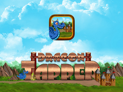 Dragon Tapper Game attractive background dragon forest game greenery icon live screens theme ui wood