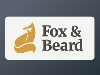 Fox And Beard brand fox icon logo