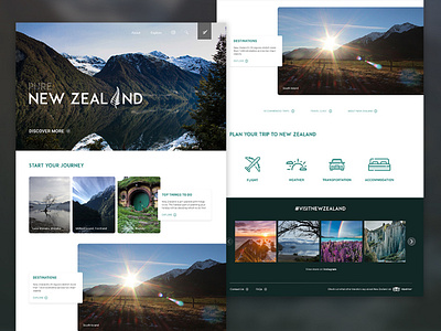 new zealand land page redesign concept