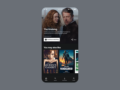 Movies and TV Shows App app design app ui