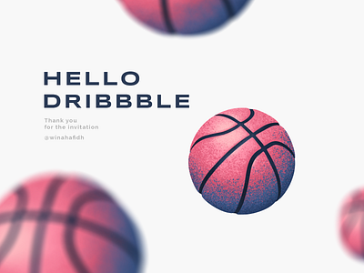Hello Dribbble! branding design illustration minimal typography vector