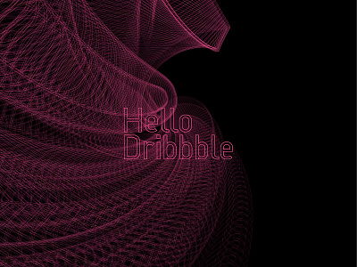 Hello, Dribbble! generative art generative design hello dribbble hello shots