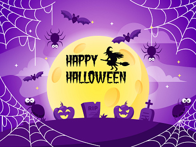 Happy Halloween 2021 banner design halloween illustration ui ux