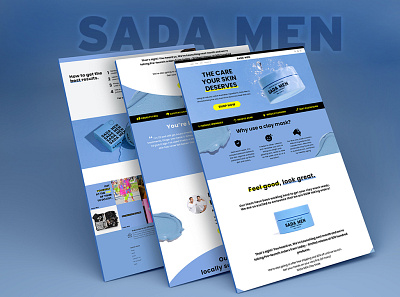 SADA MEN - Shopify Single Product Store design designer designing graphic design