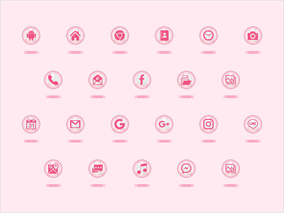 Icon Design for the Mobile Theme app designer art branding design icon design icons illustration mobile app design mobile icons theme theme design ui