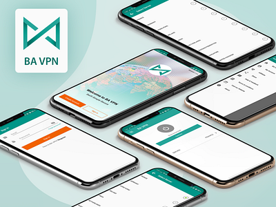 BA VPN app appdevelopers art color context designer designing designs development latest new tecocraft theme ui uidesign uiux vpn vpn app