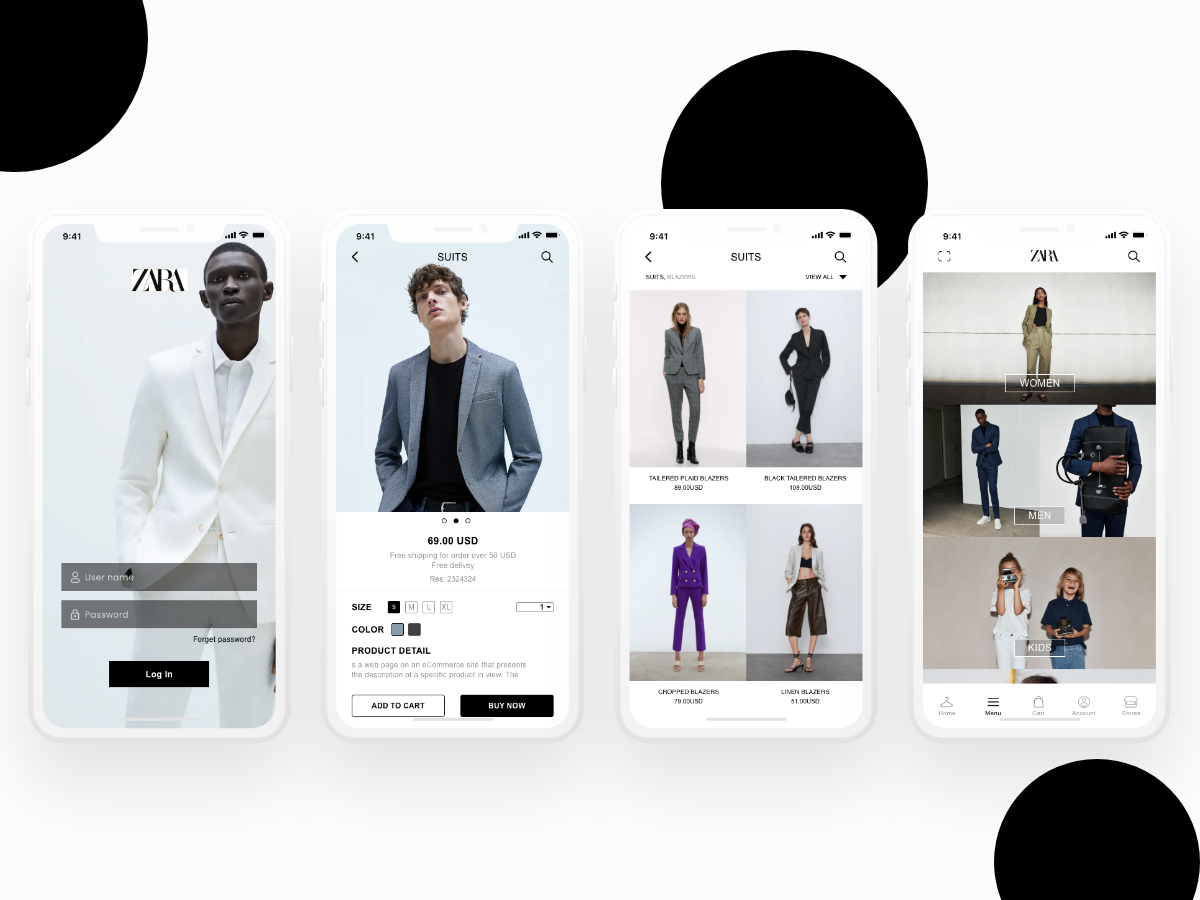 Zara App Redesign Concept by Taimoor Abbasi on Dribbble