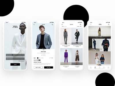 Zara App Redesign Concept app application concept design mobile product ui user experience user interface ux