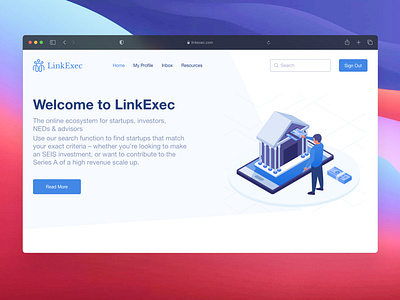 LinkExec Web Design app branding design graphic design interface logo ui ux vector