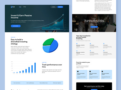 Investment Platform Landing Page app application branding design graphic design illustration interface logo ui user experience user interface ux vector
